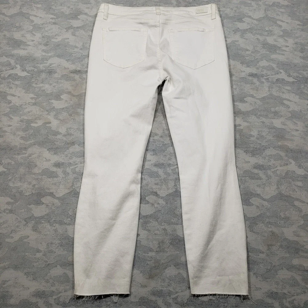 Paige Jeans Womens 31 White Verdugo Cropped Distressed NWT